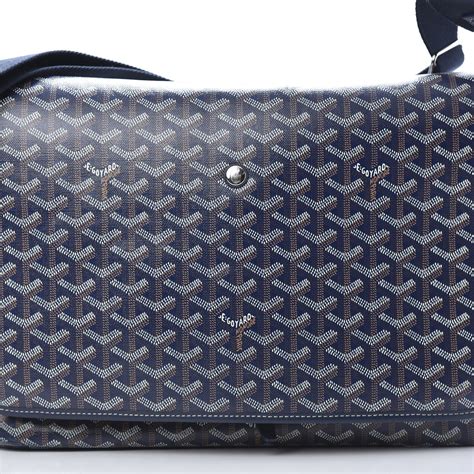 goyard capetien navy|GOYARD Goyardine Capetien Messenger Bag Navy.